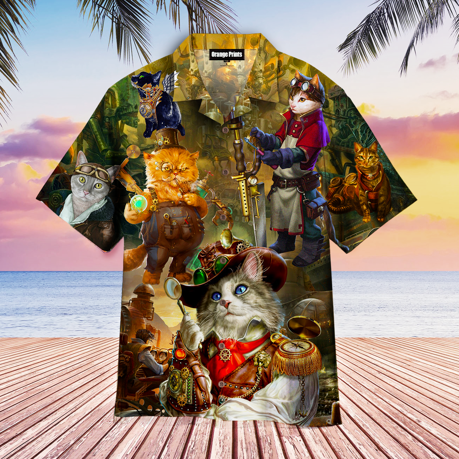 Steampunk Cats Hawaii Shirt For Men And Women Ha36106