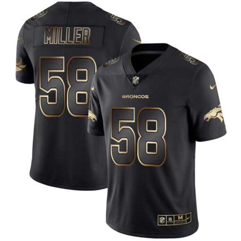 Von Miller #58 Denver Broncos NFL Explosion Legendary Gold Black Jersey