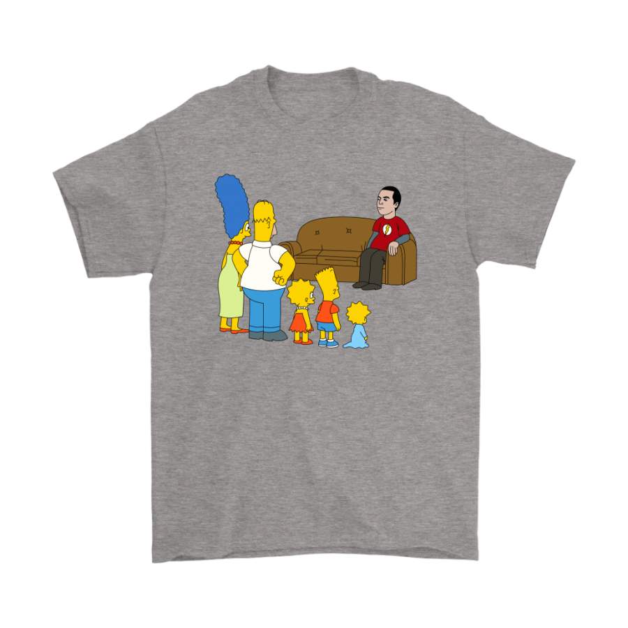 The Simpsons Family And Sheldon Cooper Mashup Shirts - EmprintsTOP