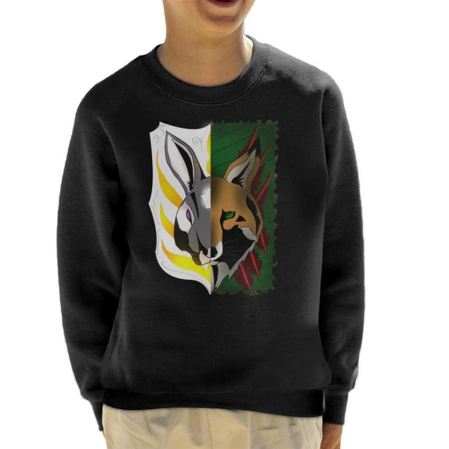 2 Face Rabbit Fox Kid’s Sweatshirt