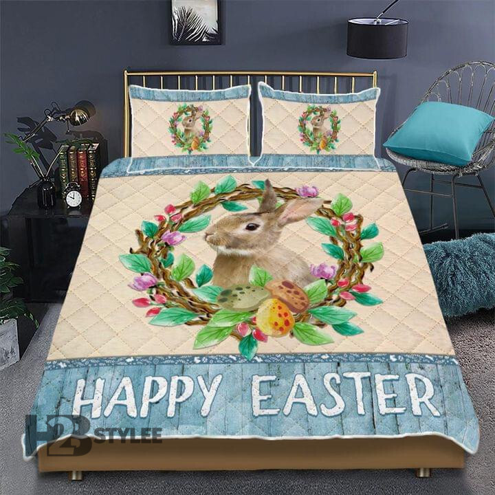 Bunny Easter Quilt Bedding Set