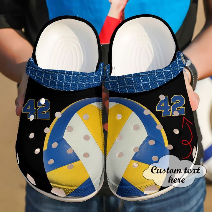 Volleyball Personalized Players Sku 2668 Crocs Crocband Clog Comfortable For Mens Womens Classic Clog Water Shoes