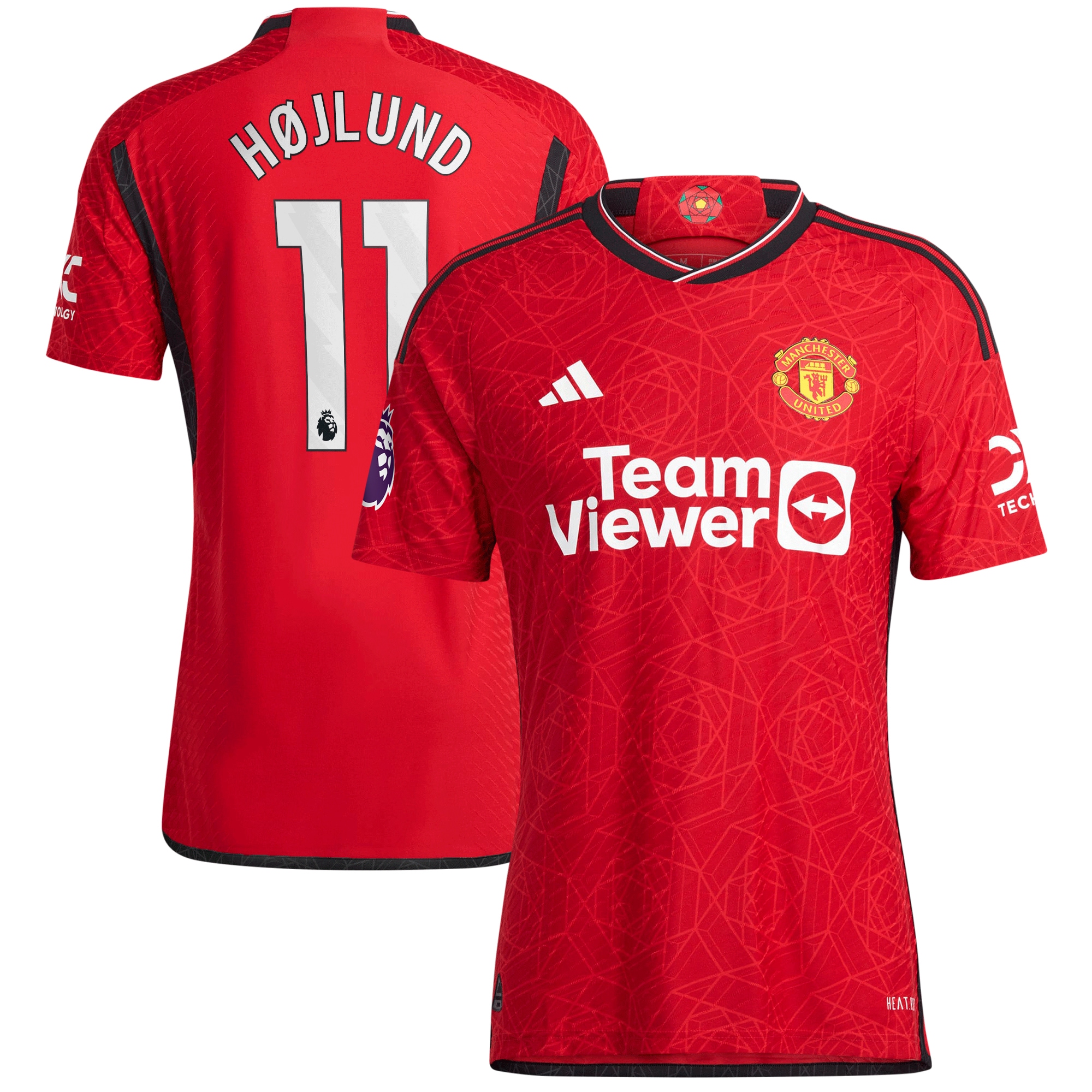 Rasmus Højlund Manchester United 2023/24 Home Authentic Player Jersey  Red