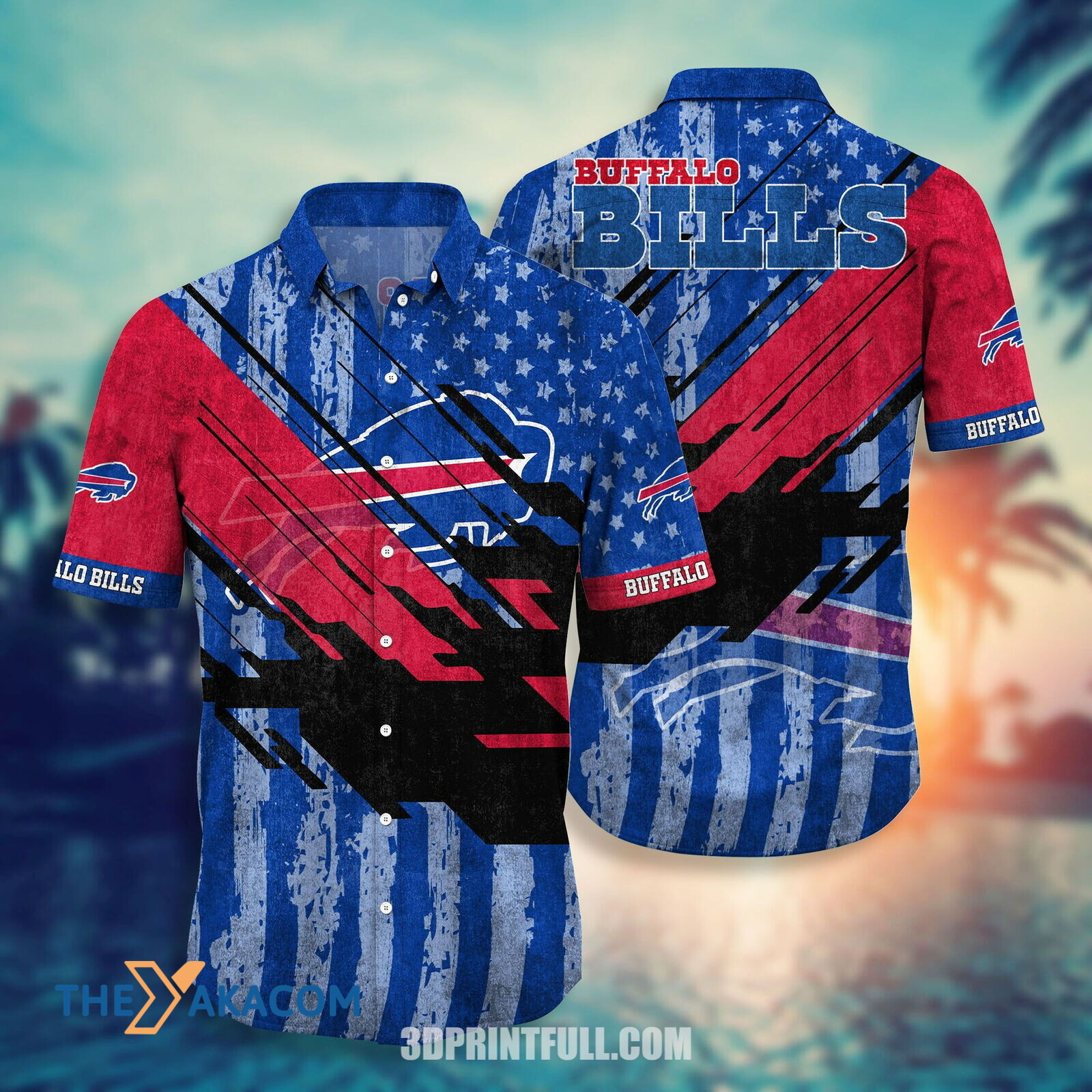 Buffalo Bills Usa Flag Gift Nfl Short Sleeve Hawaii Shirt Ha33885