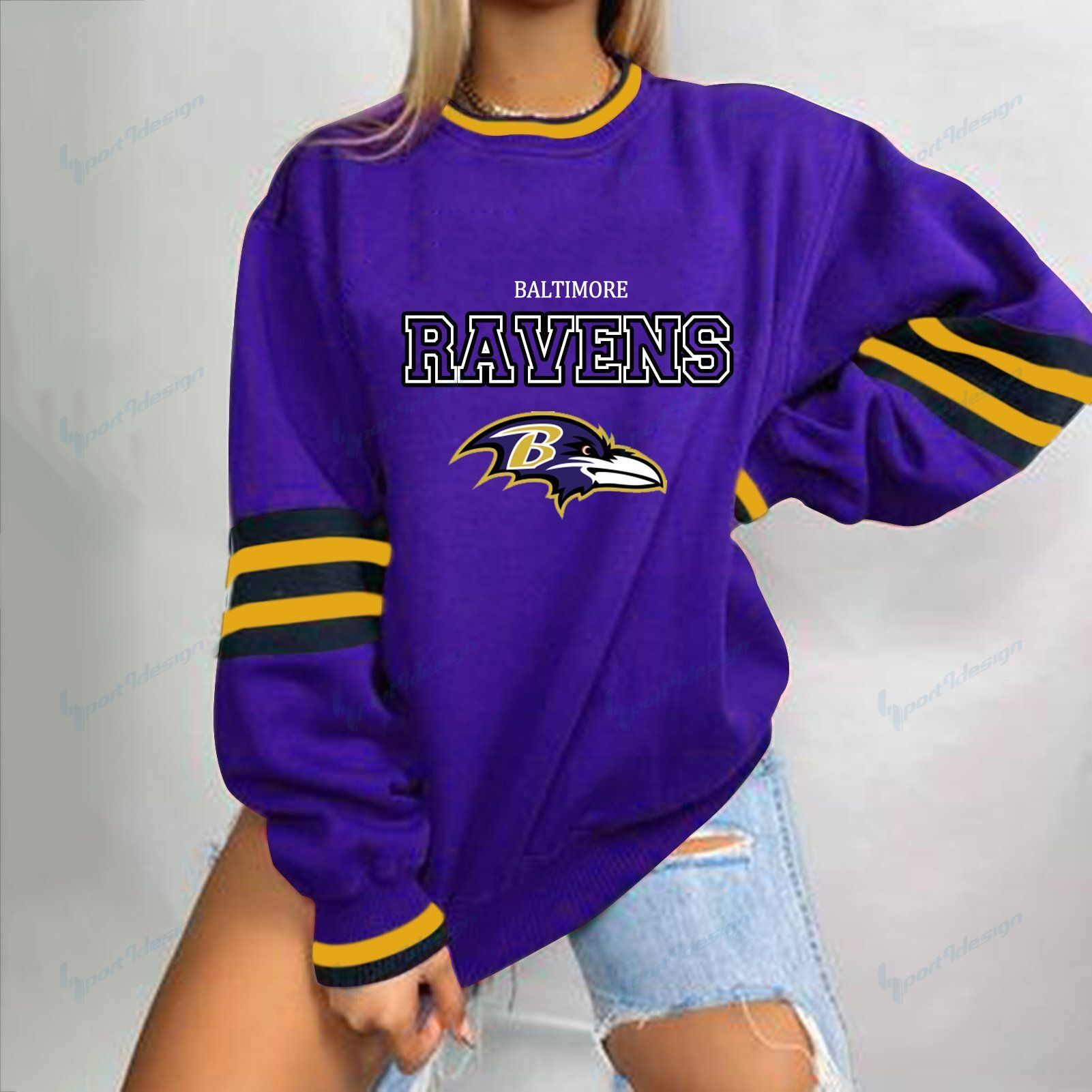 Baltimore Ravens 3D Printed Sweater