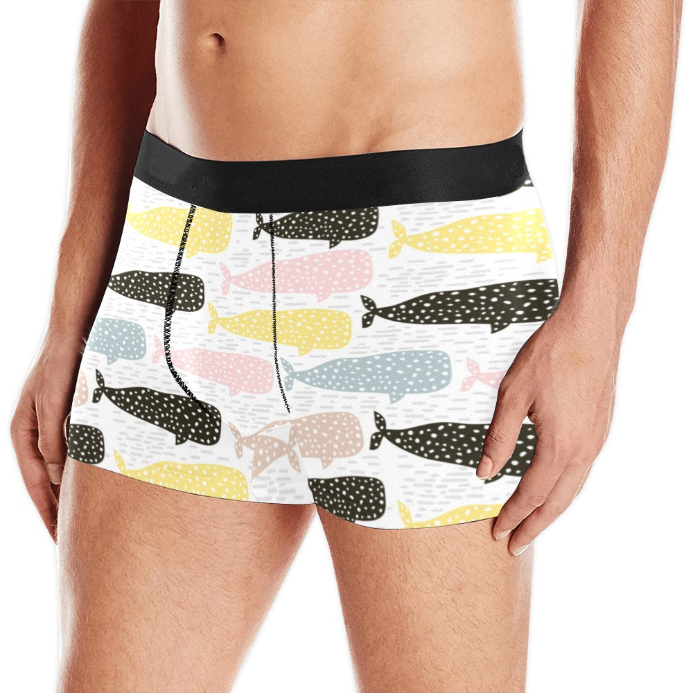 Whale Dot Pattern Men’S All Over Print Boxer Briefs Men’S Underwear