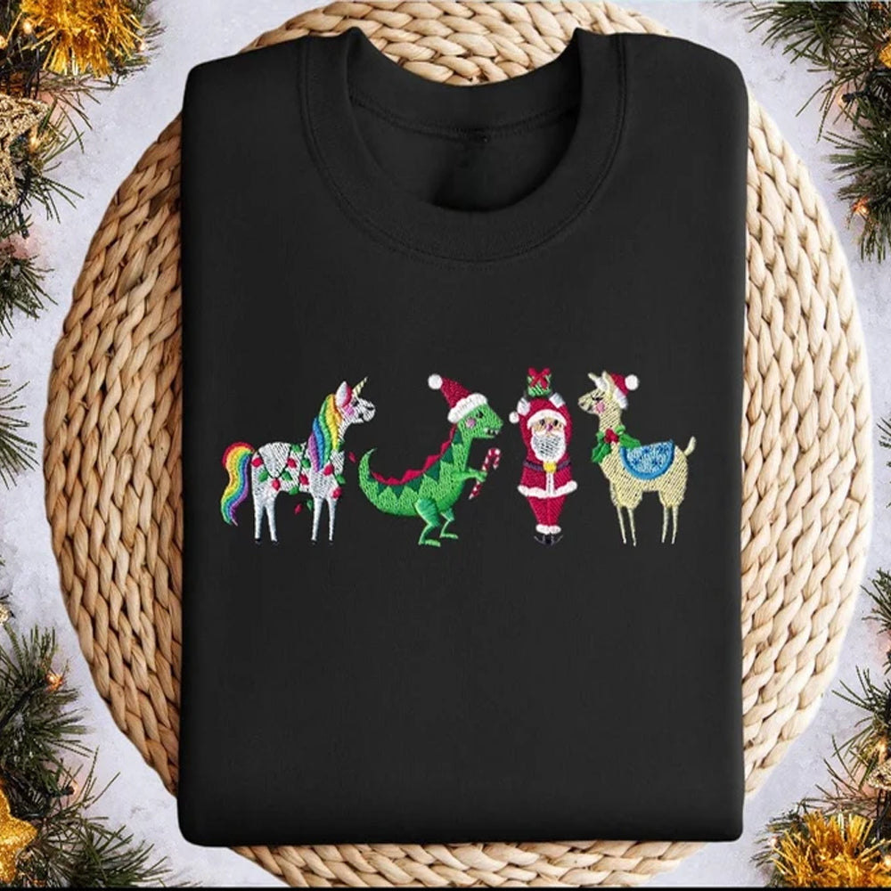 Magic Friends Christmas Embroidered Sweatshirt