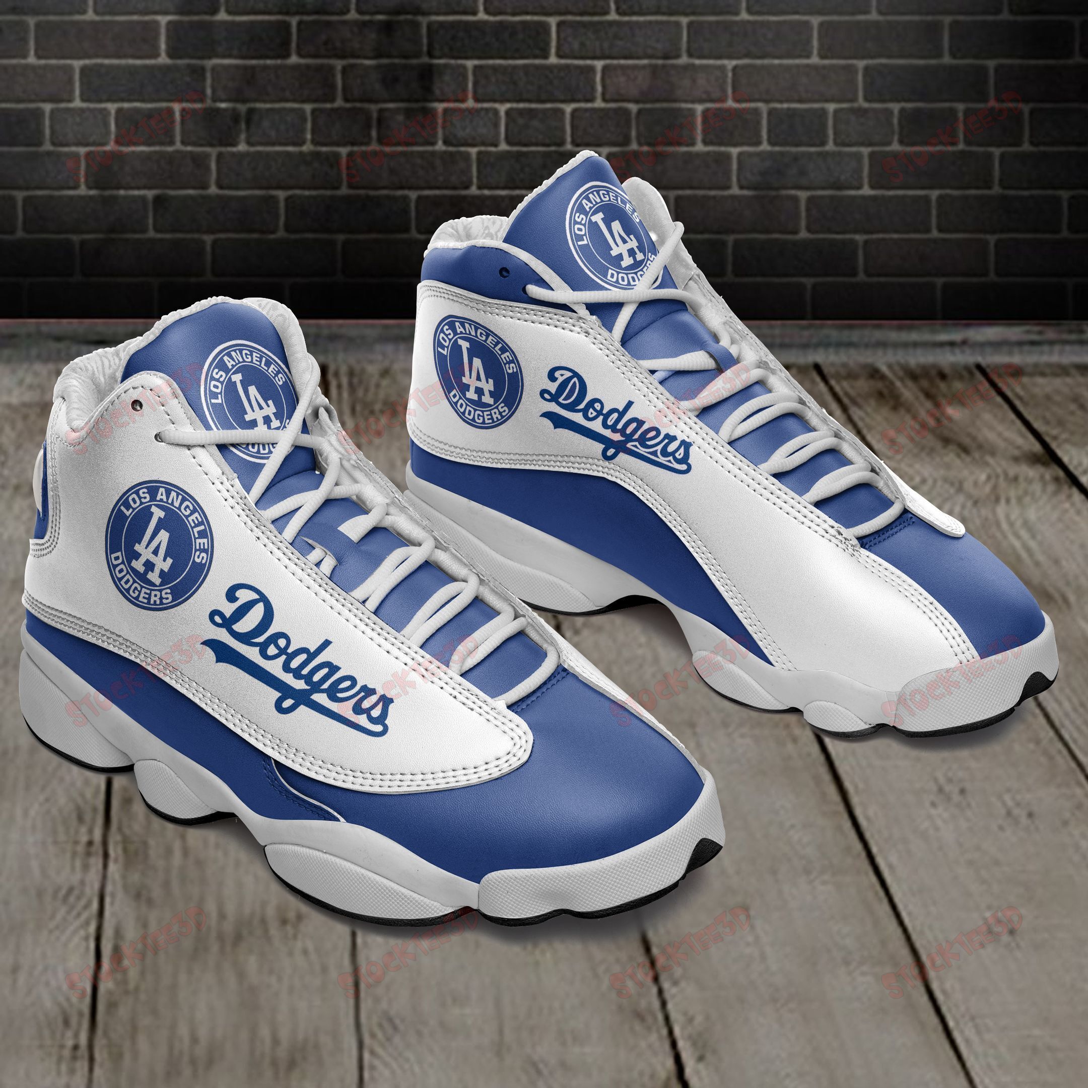 Los Angeles Dodgers Air Jd13 Sneakers 046