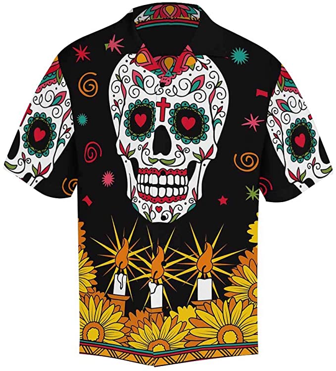 Mexican Sugar Skull Hawaii Shirt For Men Women Ha42334