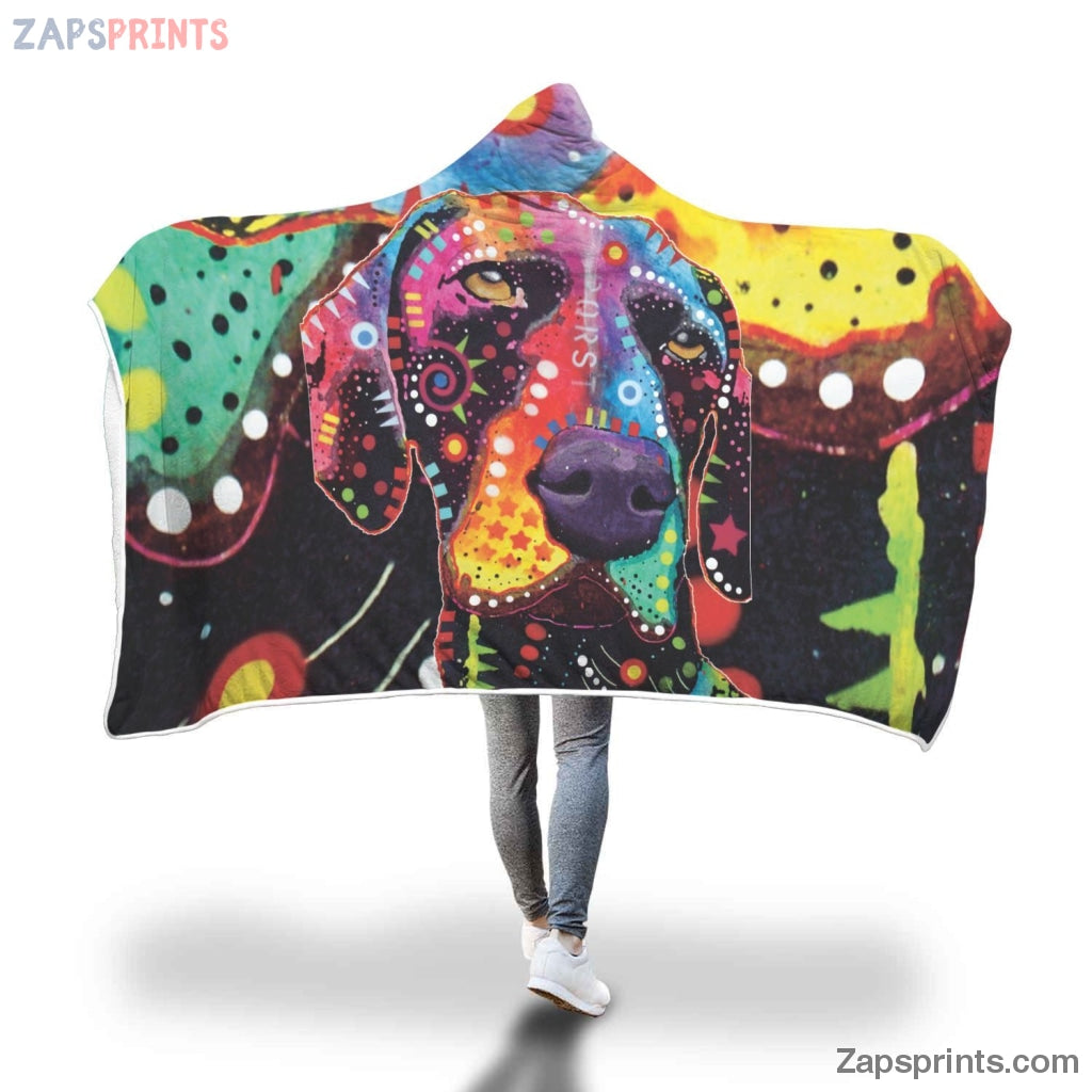 German Shorthaired Pointer Design Hooded Blanket – Dean Russo Art