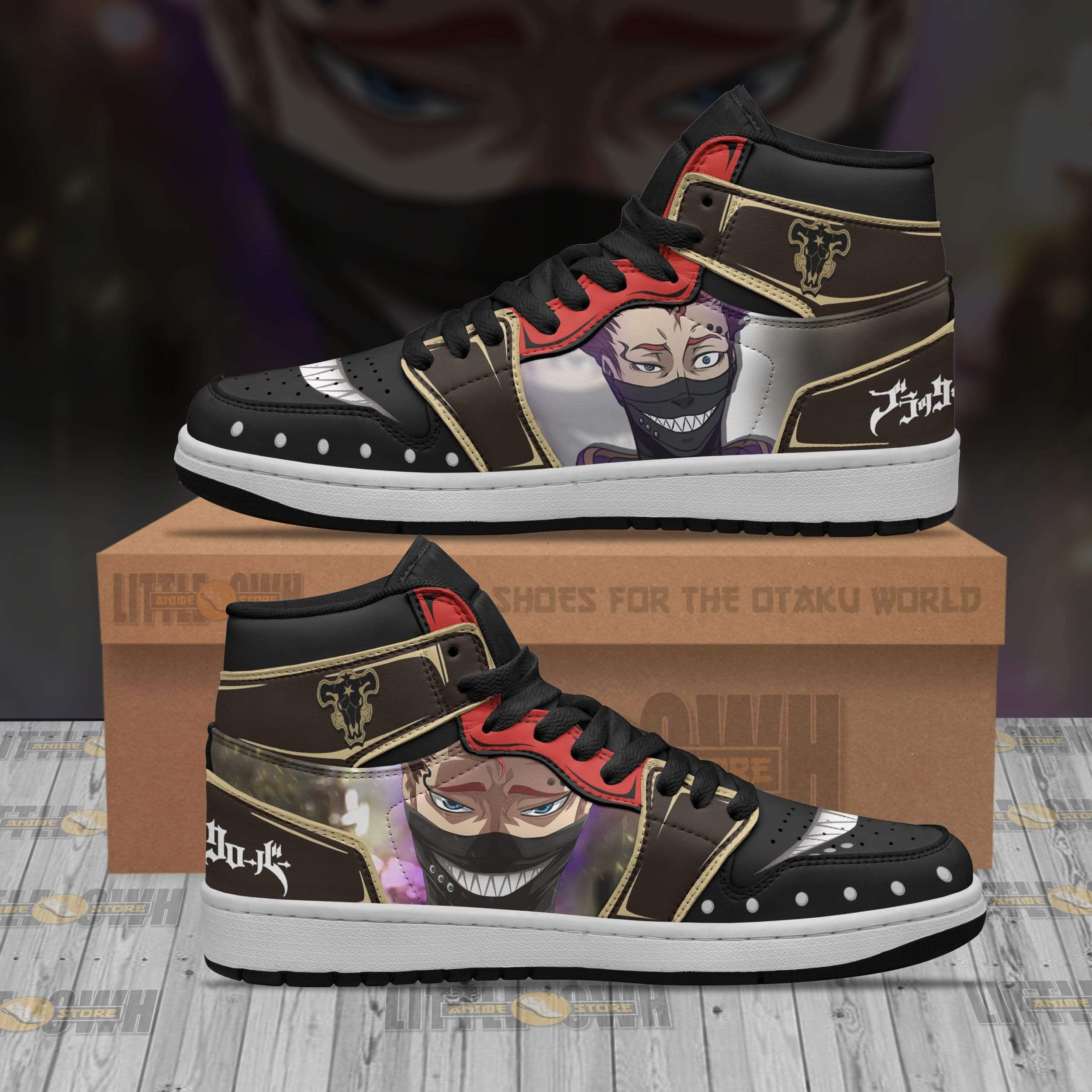 Zora Ideale Jd Sneakers Custom Black Clover Anime Shoes