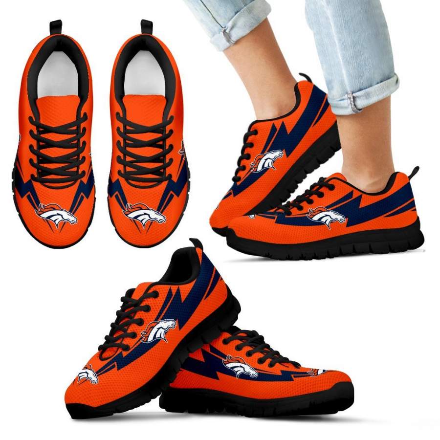 Three Amazing Good Line Charming Logo Denver Broncos Sneakers