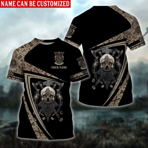 Custom Till Valhalla Never Kneel All Over Printed 3D T-Shirt For Viking Lovers