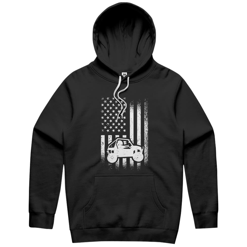 Utv Driver, American Flag Utv Sxs Side-By-Side Hoodie