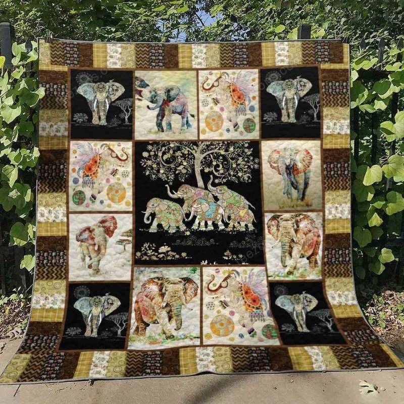 Elephant Ver1 Blanket TH1507 Quilt