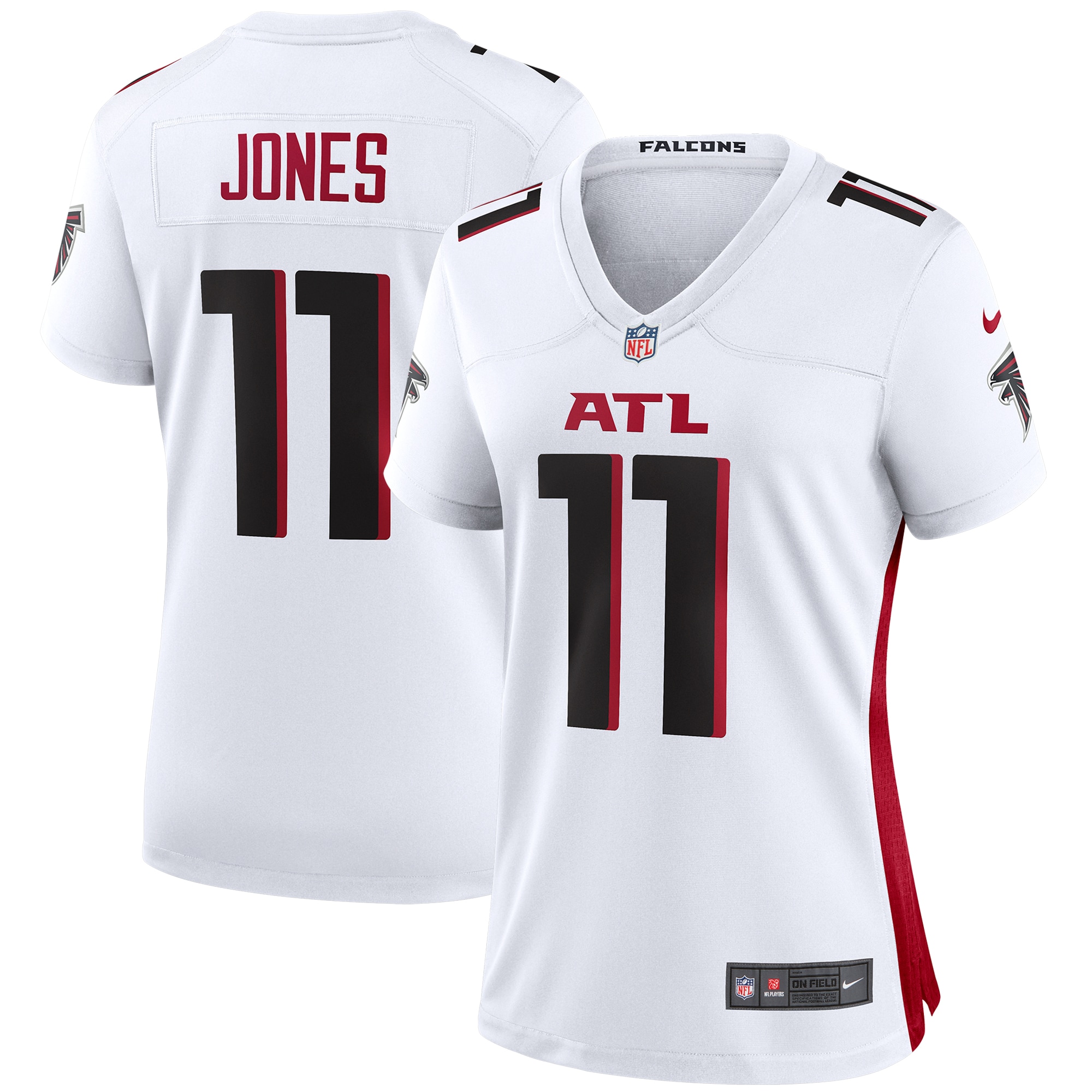 Women’s Atlanta Falcons Julio Jones White Player Game Jersey