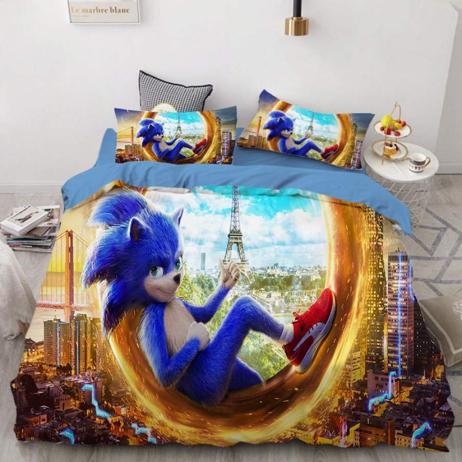 Sonic The Hedgehog #2 Duvet Cover Quilt Cover Pillowcase Bedding Set Bed Linen Home Decor