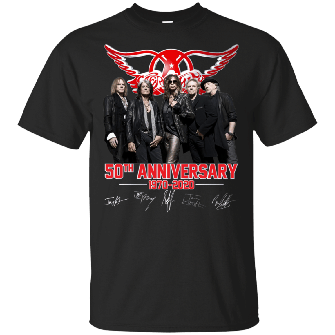 50Th Anniversary 1970-2020 Aerosmith Best Rock N Roll Signatures Shirts