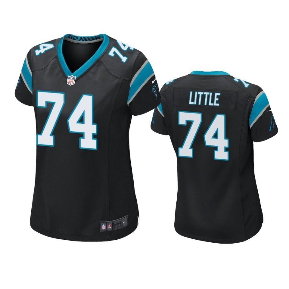 Carolina Panthers Greg Little 2019 NFL Draft Black Game Womens Jersey