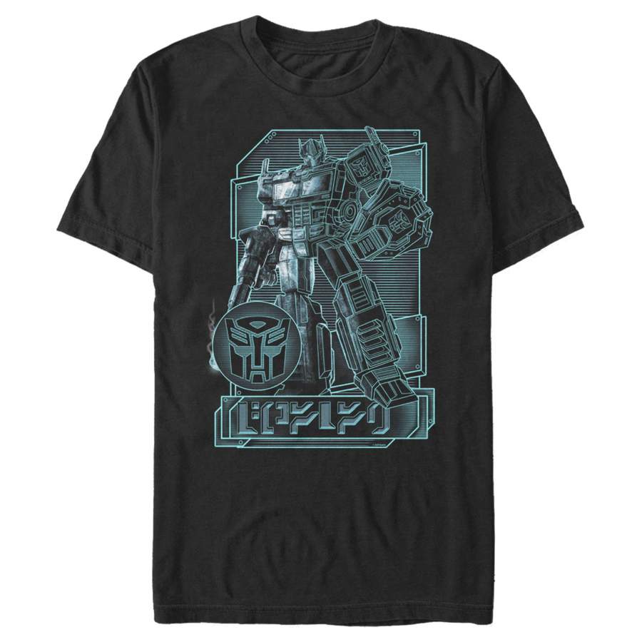 Transformers Men’s Optimus Prime Digital Outline  T-Shirt