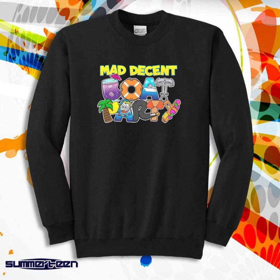 Mad Decent Boat Party Art Paint Cartoon Cute Tshirt Men’S Sweatshirt