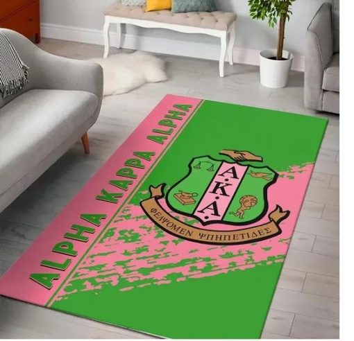 Alpha Kappa Alpha 1908 Emblem Green Simple Style Rug