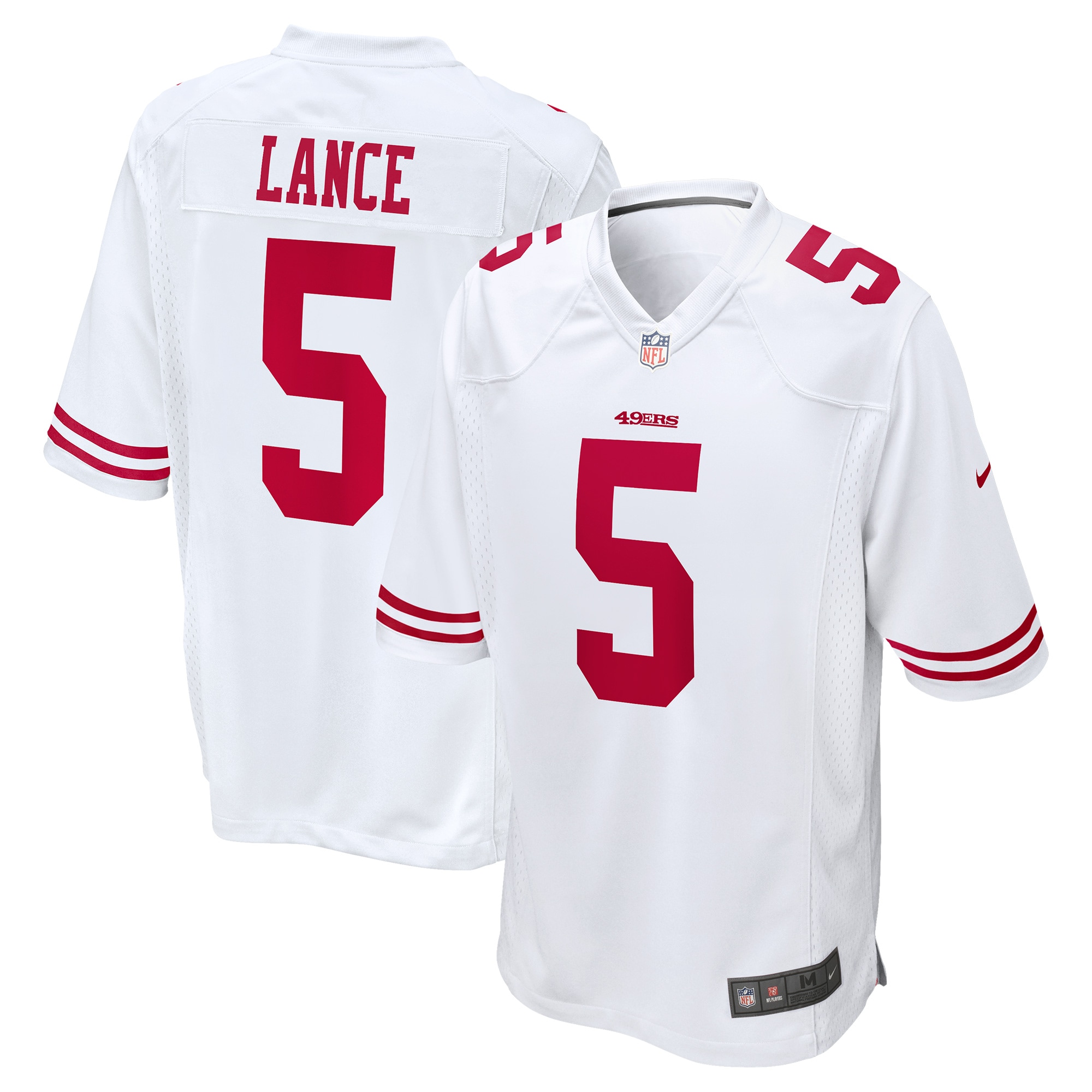 Men’s San Francisco 49ers Trey Lance White Game Jersey