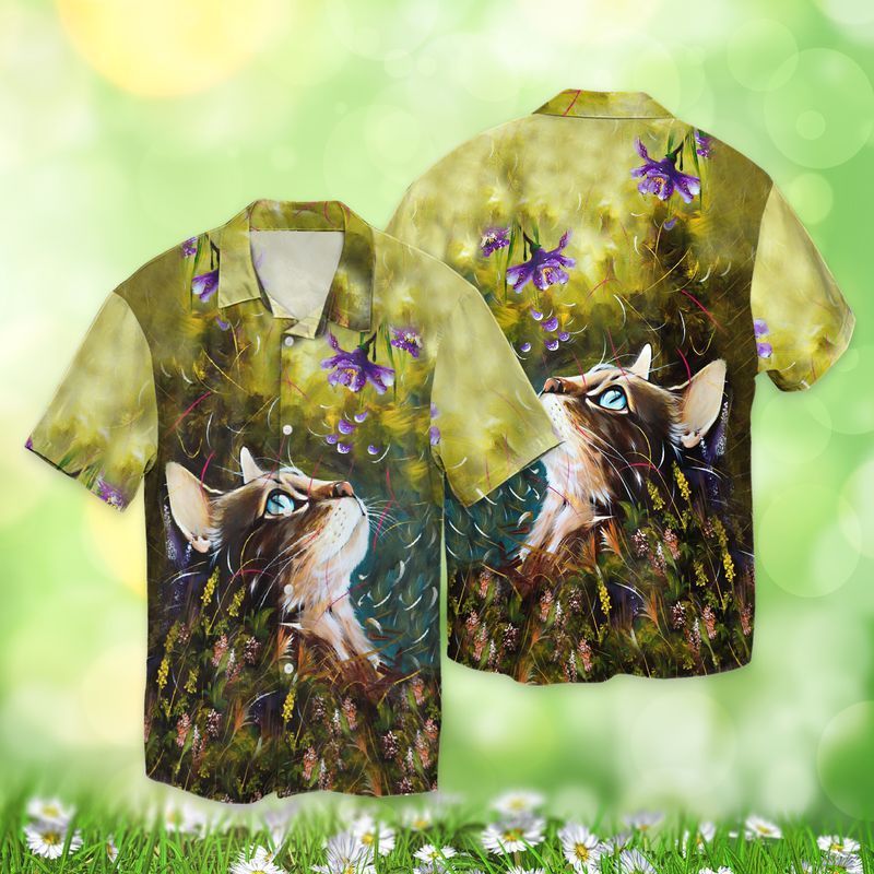 Cat Pattern Summer For Men And Women Graphic Print Short Sleeve Hawaii Casual Shirt Ha100460