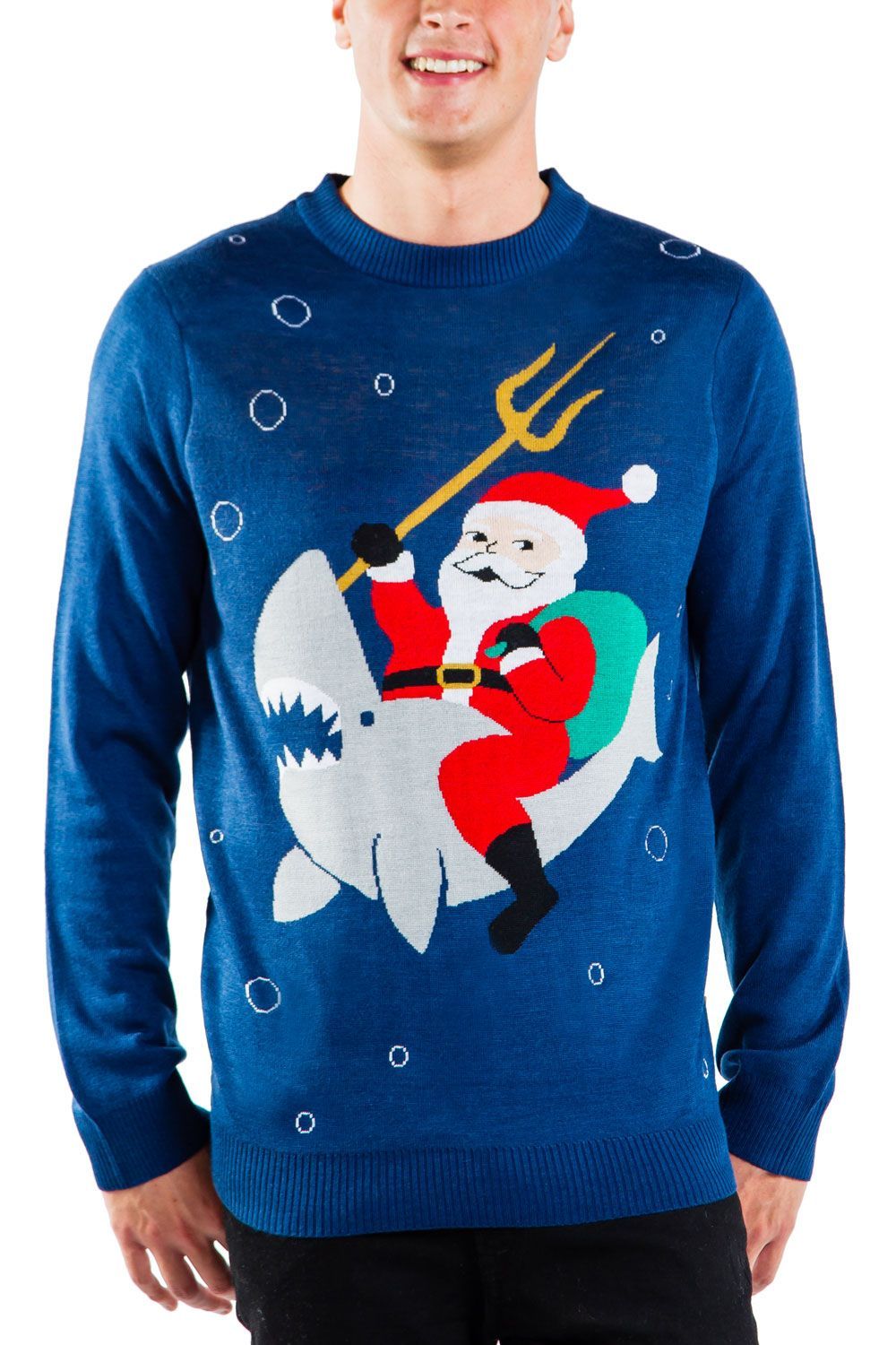 Tipsy Elves Men’S Sea Sleigher Ugly Christmas Sweater