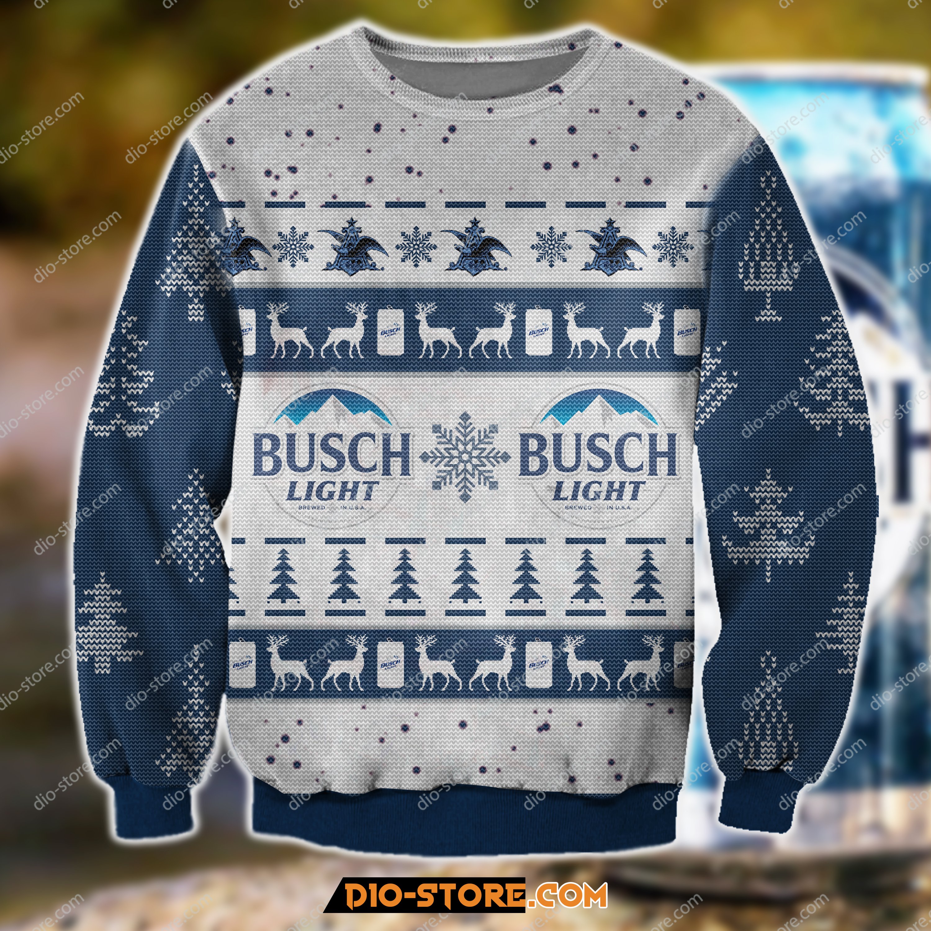 Busch Light Knitting Pattern 3D Print Ugly Christmas Sweater 1292020 Hoodie All Over Printed Cint10287