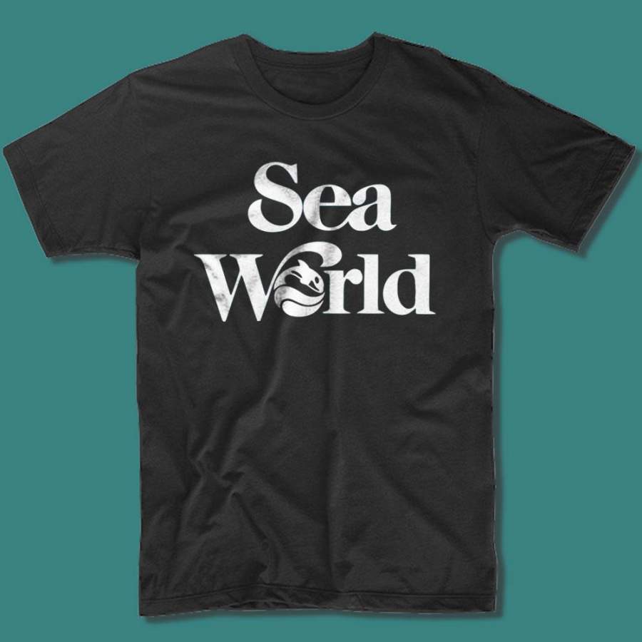 Classic Retro Sea World Ohio Theme Park Orca Whale Men’S T-Shirt