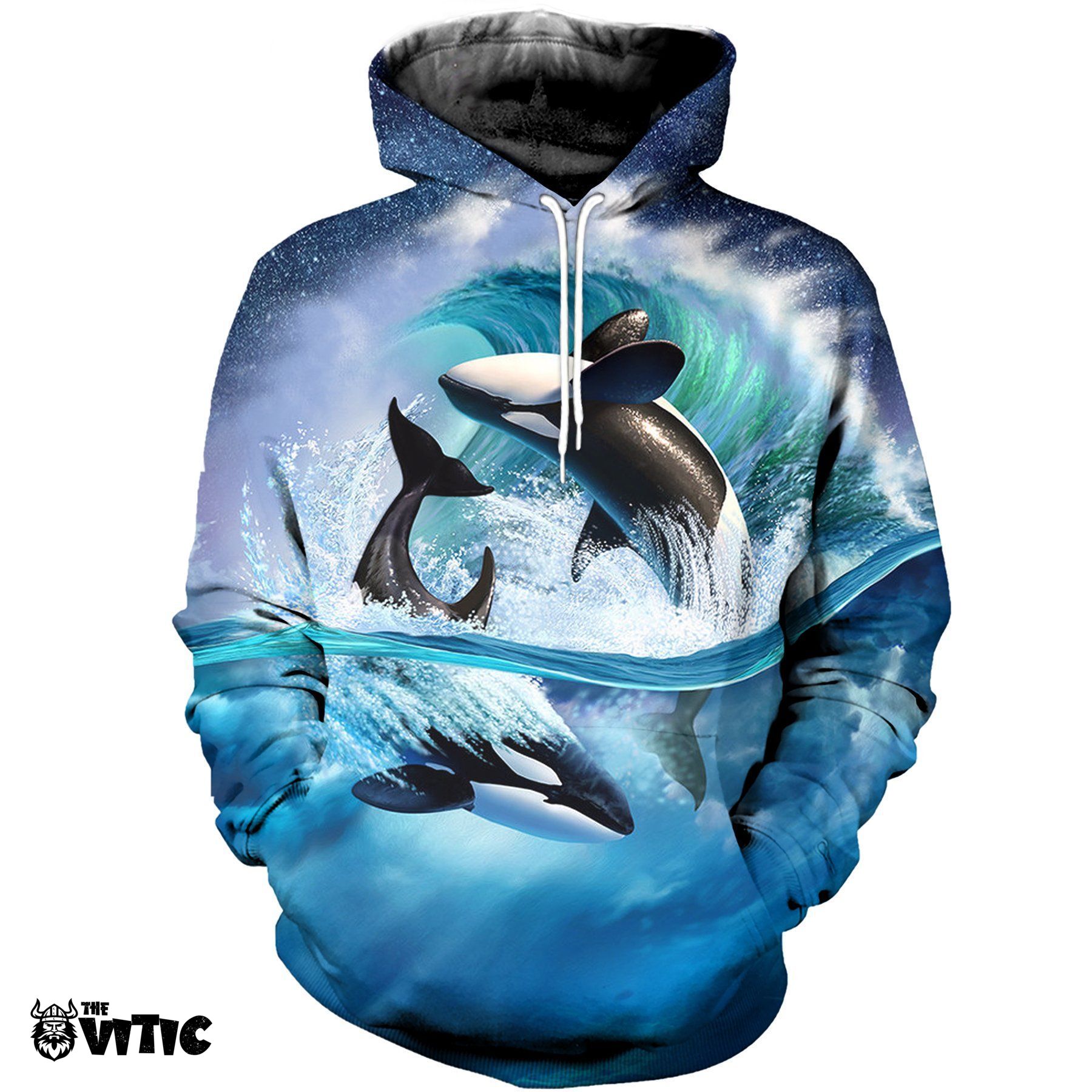 3D Printed Killer Whale Hoodie HD01165