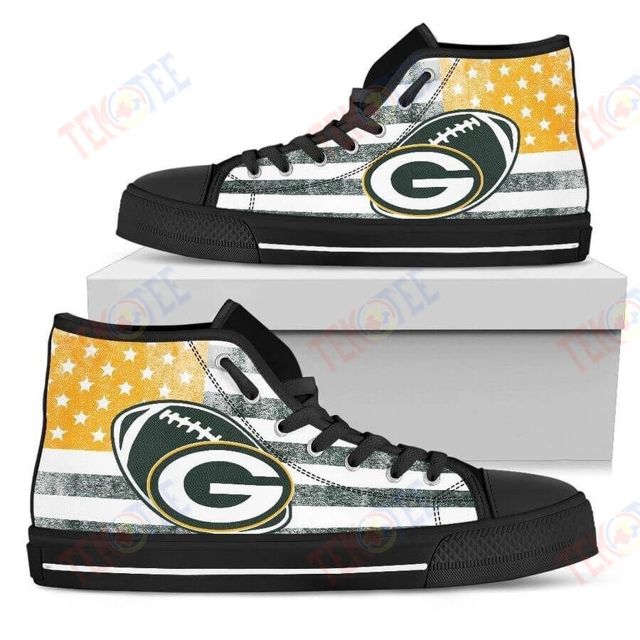 Mens Womens Flag Rugby Green Bay Packers High Top TMT818