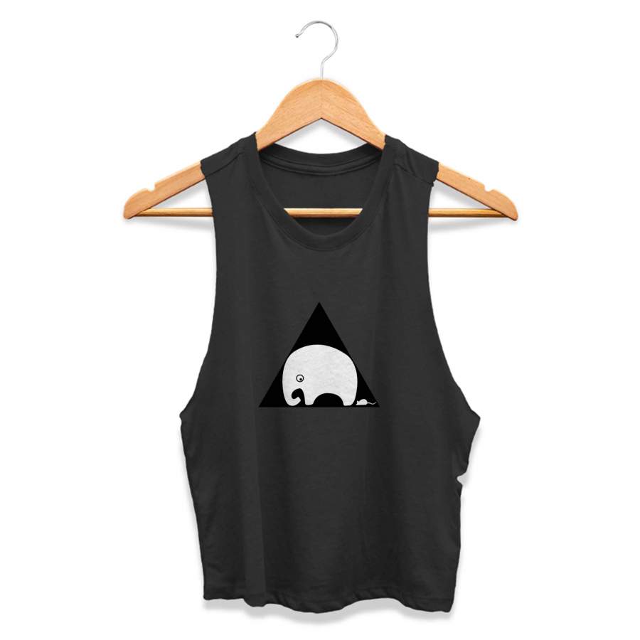 Mens Elephant CPY Womans Crop Tanktop Tee