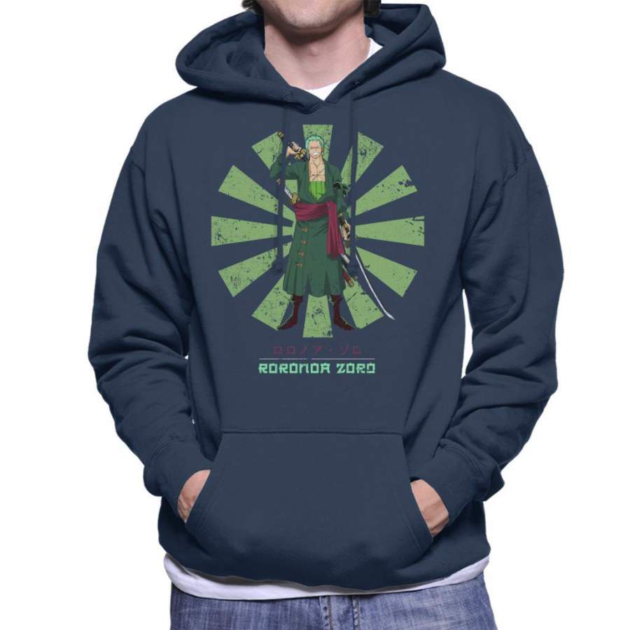 One Piece Roronoa Zoro Retro Japanese Men’s Hooded Sweatshirt