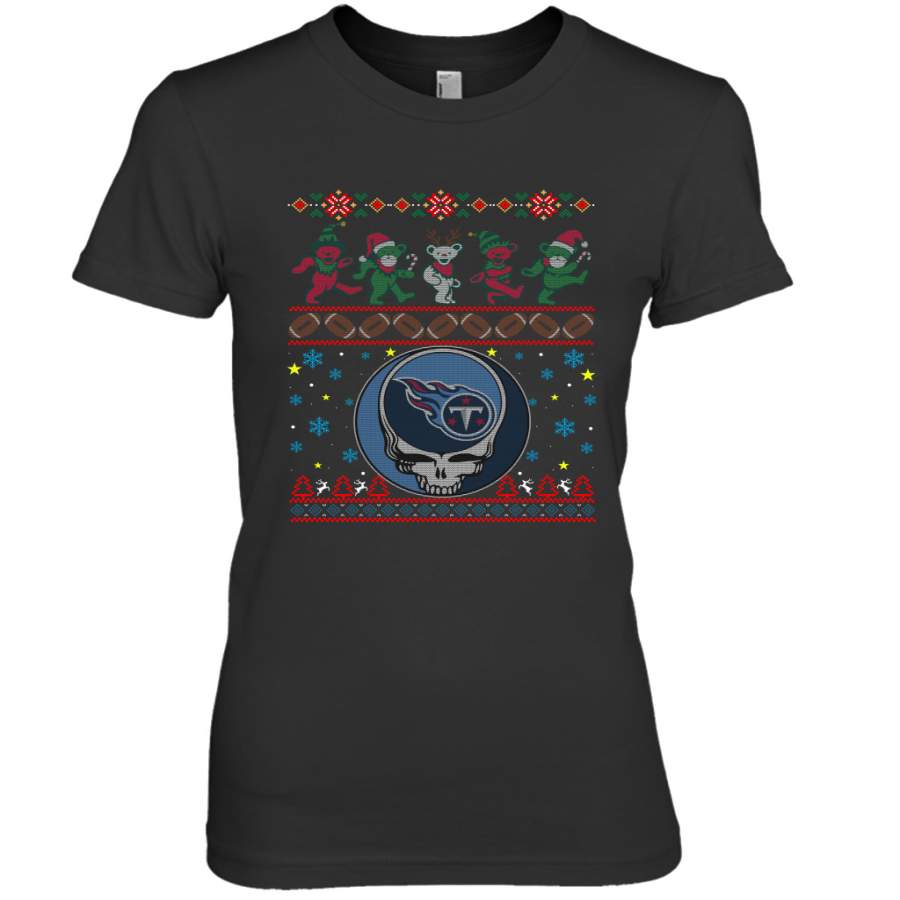 Tennessee Titans Christmas Grateful Dead Jingle Bears Football Ugly Sweatshirt Women’s Premium T-Shirt