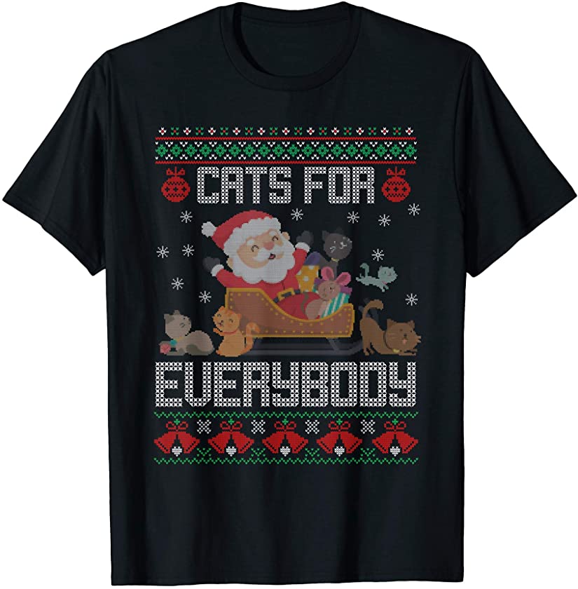 Christmas Cute Cat Lover Ugly Sweater T-Shirt