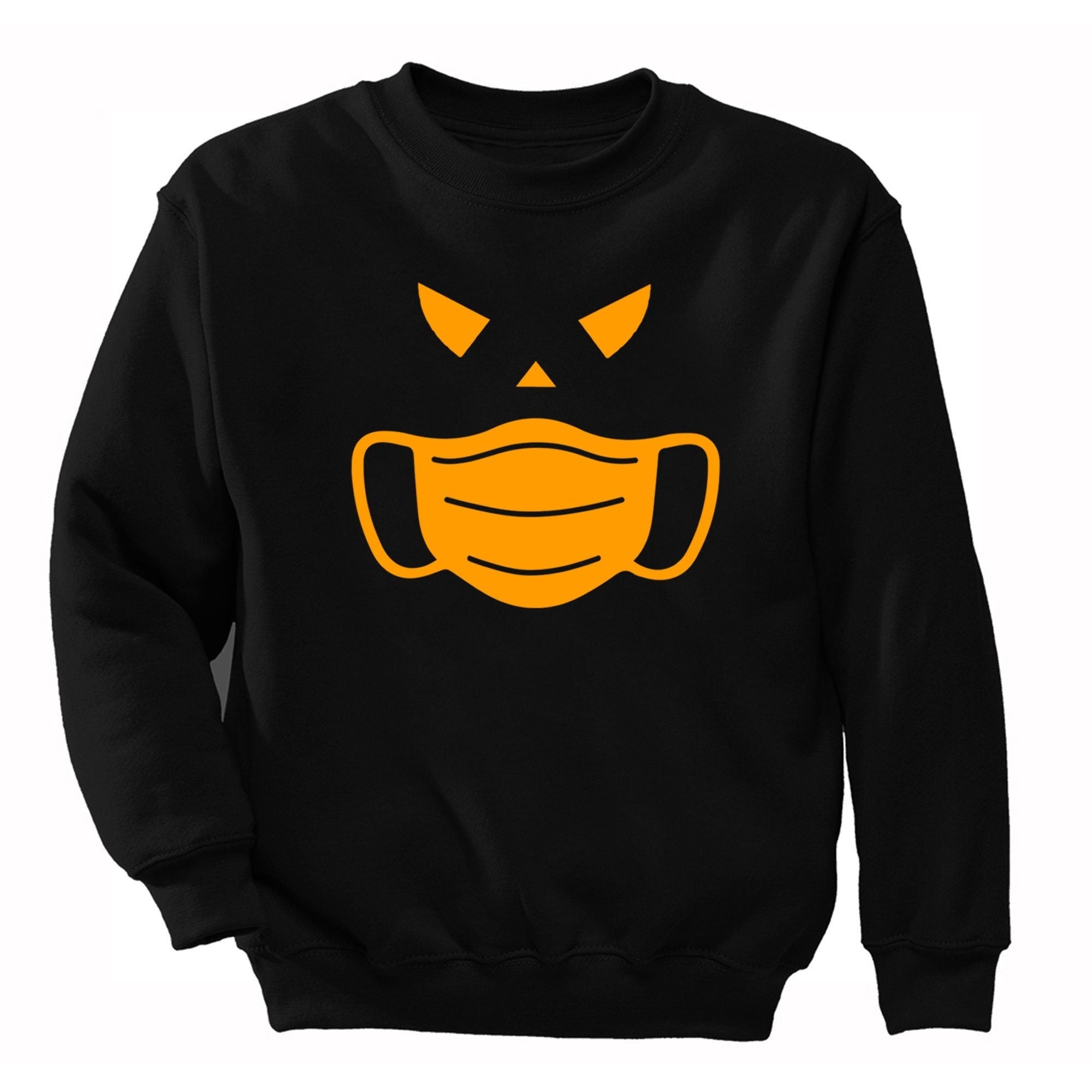 Xtrafly Apparel Men’S Jack O Lantern Mask Halloween Pullover Crewneck-Sweatshirt