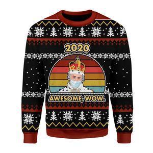 2020 Awesome Wow Ugly Christmas Sweater | Unisex | Adult | US3509