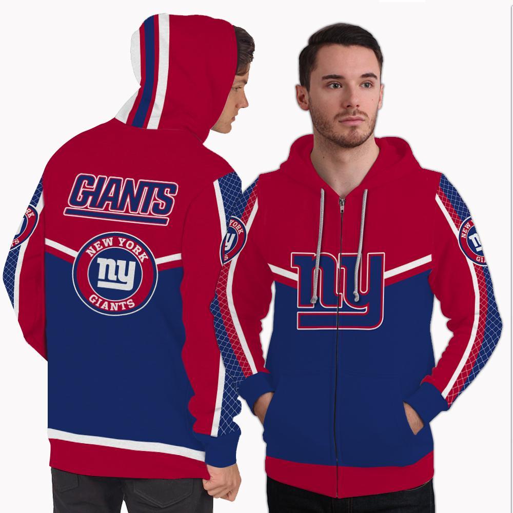 Strong Gorgeous Fitting New York Giants Zip Hoodie