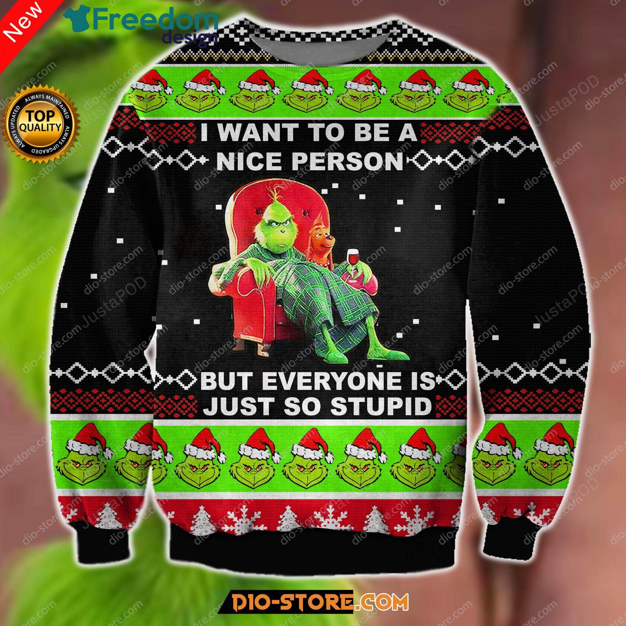 3D Print The Grinch – I Want To Be A Nice Person Ugly Sweater