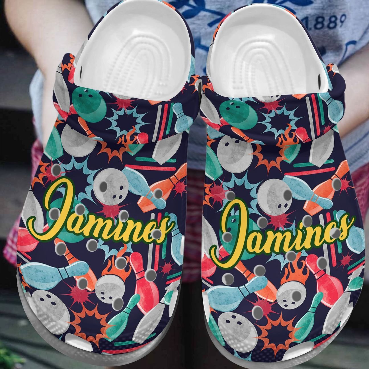 Bowling Personalized Clog, Custom Name, Text, Color, Number Fashion Style For Women, Men, Kid, Print 3D Bowling Is Life