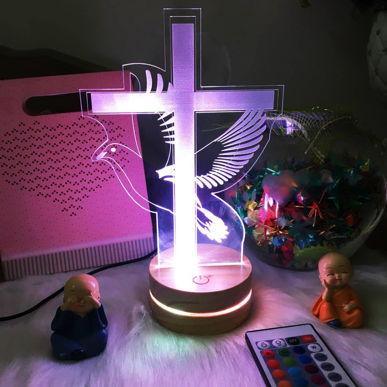 The Lord’S Prayer Christ #2 3D Led Light – 3D Night Light Home Decor