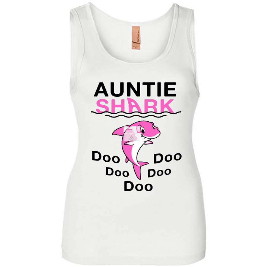 Auntie Shark Doo Doo Doo – Womens Jersey Tank