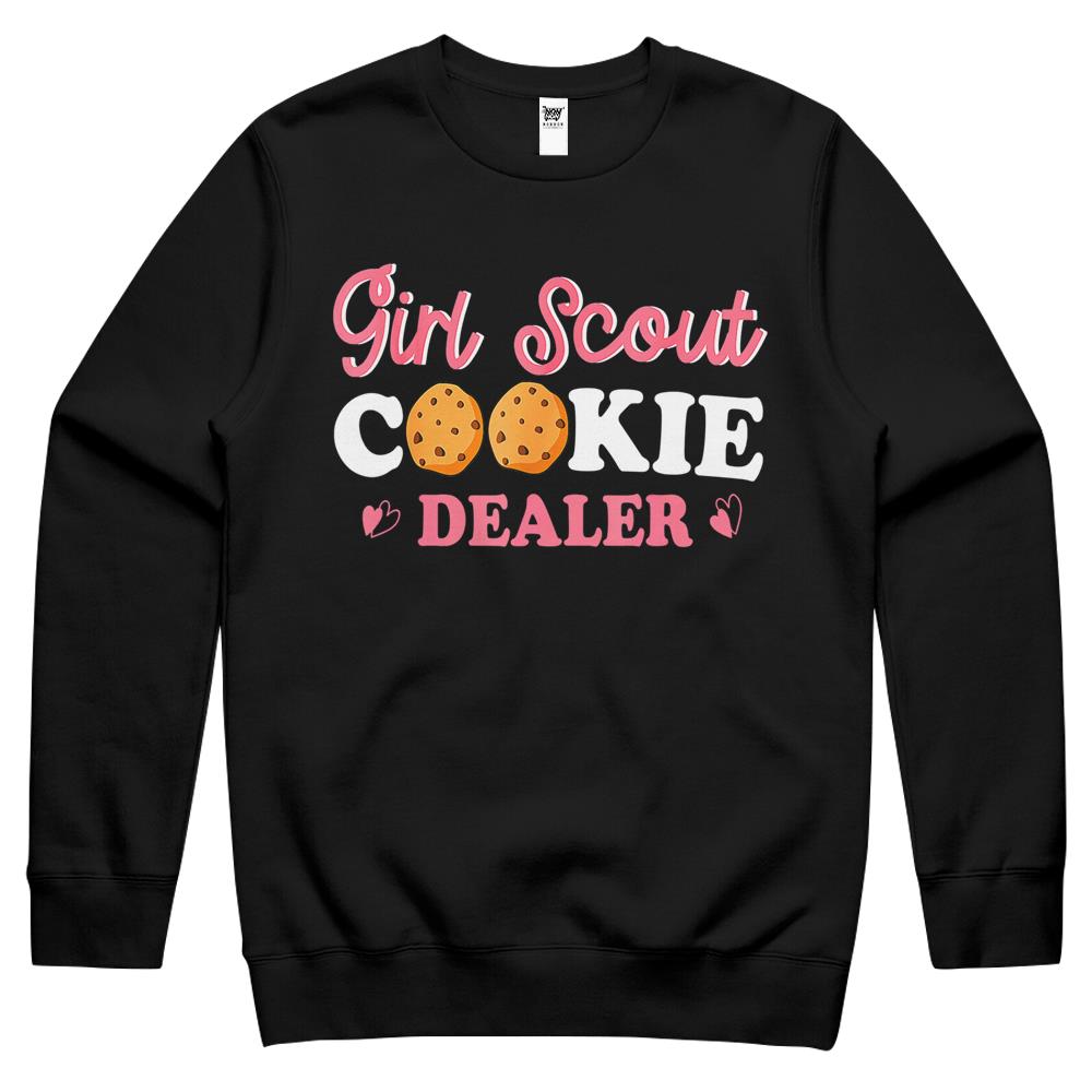 Scout For Girls Cookie Dealer Bakery Bakes Cookies Funny Crewneck Sweatshirt