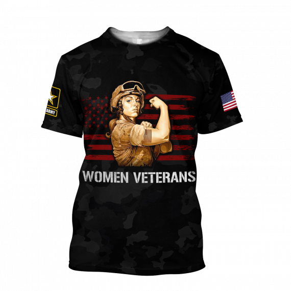 Women Veterans All Over Printed Us Unisex Size Shirt