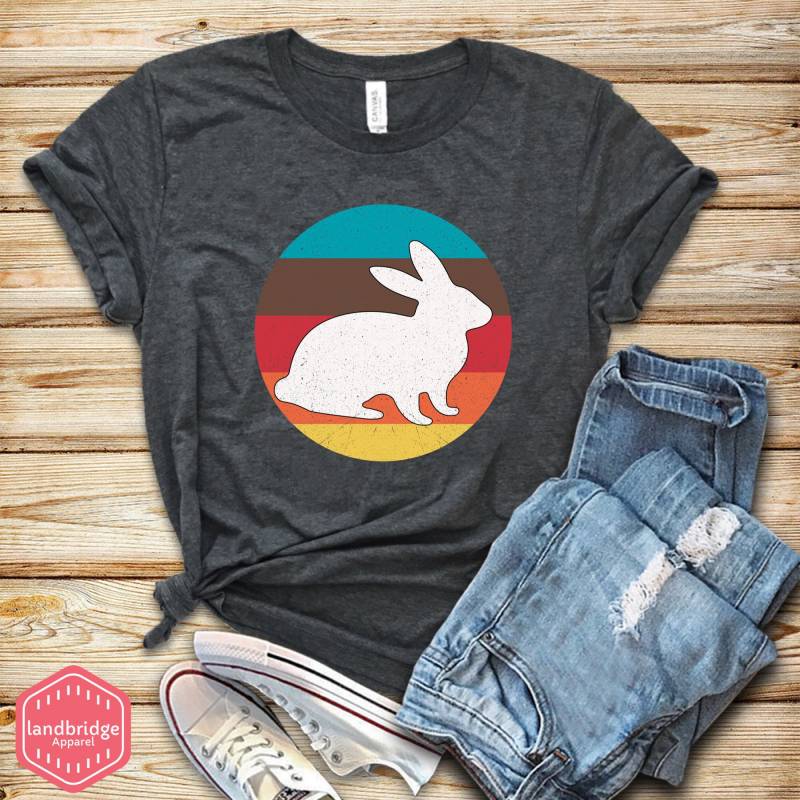 Crushtee Vintage Retro Bunny Shirt, Bunny Shirt, Rabbit Lover Gift, Easter Shirt, Rabbit Gift, Bunny Mom Shirt, Tank Top, Hoodie, Sweatshirt Long Sleeve Hoodie