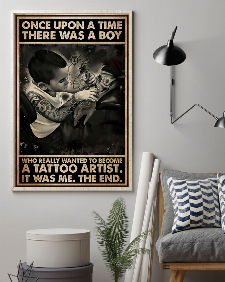 Tattoo Boy Vertical Canvas And Poster | Wall Decor Visual Art