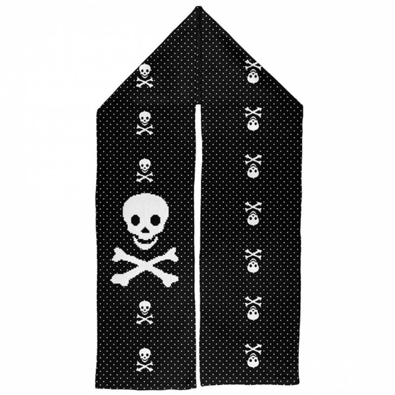 Ugly Christmas Sweater Big Skull 8 Bit Warm Fleece Scarf