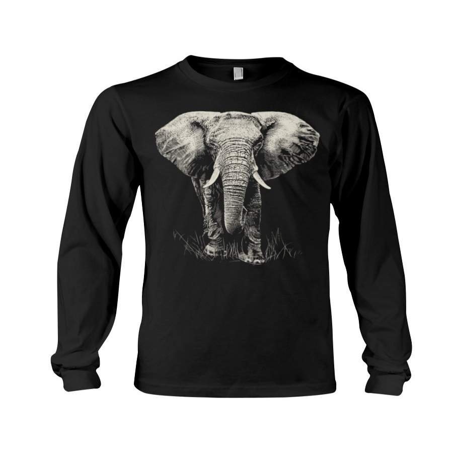 Elephant Walking Anlone 2020 Trending Custom Design Unisex Long Sleeve